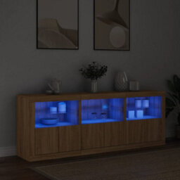 Berkfield Sideboard With Led Lights Sonoma Oak 181.5X37X67 Cm - thumbnail 3