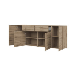 Arte Visby Sideboard Cabinet 195 Cm In Oak Wotan - Warm Wide Storage For Family Essentials - thumbnail 3
