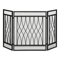 HOMCOM 126Cm 3-Panel Metal Folding Fireplace Screen Protective Guard Child Pet Home - thumbnail 2