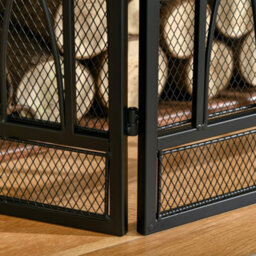 HOMCOM 126Cm 3-Panel Metal Folding Fireplace Screen Protective Guard Child Pet Home - thumbnail 9