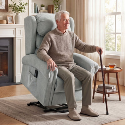 Homcom Power Lift Recliner Chair For Elderly With Remote Control, Grey - image 1
