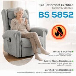 Homcom Power Lift Recliner Chair For Elderly With Remote Control, Grey - thumbnail 7