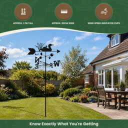 Garden Market Place Weathervane - Ducks Steel Weathervane With Ground Spike And Wall Fixing. - thumbnail 6