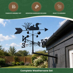 Garden Market Place Weathervane - Ducks Steel Weathervane With Ground Spike And Wall Fixing. - thumbnail 7