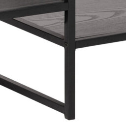 Furniture To Go Seaford Black Metal Open Tv Unit With 3 Black Shelves - thumbnail 8