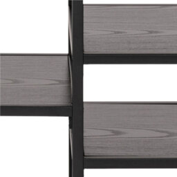 Furniture To Go Seaford Black Metal Open Tv Unit With 3 Black Shelves - thumbnail 9