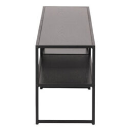 Furniture To Go Seaford Black Metal Open Tv Unit With 3 Black Shelves - thumbnail 3