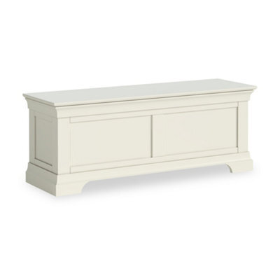 Colette Cream Ottoman Blanket Box - Fully Assembled By Roseland Furniture - image 1