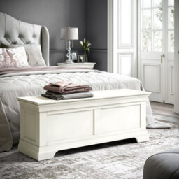 Colette Cream Ottoman Blanket Box - Fully Assembled By Roseland Furniture - thumbnail 2