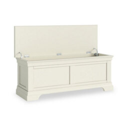 Colette Cream Ottoman Blanket Box - Fully Assembled By Roseland Furniture - thumbnail 3