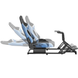 Tectake Play Gaming Chair, Racing Seat, Compatible With Many Consoles - Black/azure - thumbnail 2