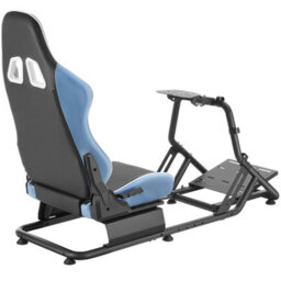 Tectake Play Gaming Chair, Racing Seat, Compatible With Many Consoles - Black/azure - thumbnail 7