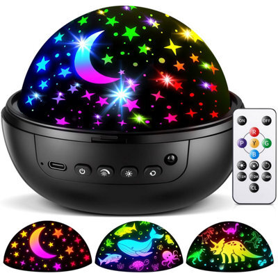 Coolnight Night Light Projector For Bedroom, 93 Lighting & 3 Films Baby Sensory Lights, 360 Rotate & Timer & Dimmable Star Plug