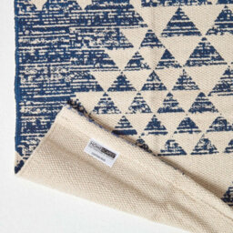 Homescapes Delphi Blue And White Geometric Style 100% Cotton Printed Rug, 120 X 170 Cm - thumbnail 5