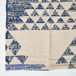 Homescapes Delphi Blue And White Geometric Style 100% Cotton Printed Rug, 120 X 170 Cm - thumbnail 3