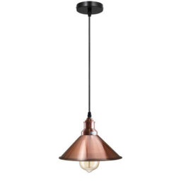Ledsone 22Cm Copper Cone Pendant Light E27 Ceiling Fixture - thumbnail 7