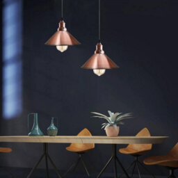 Ledsone 22Cm Copper Cone Pendant Light E27 Ceiling Fixture - thumbnail 5