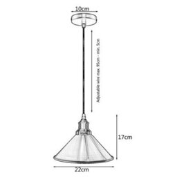 Ledsone 22Cm Copper Cone Pendant Light E27 Ceiling Fixture - thumbnail 3