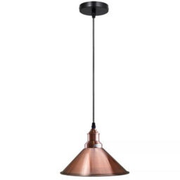 Ledsone 22Cm Copper Cone Pendant Light E27 Ceiling Fixture - thumbnail 1