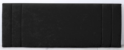 Comfy Deluxe 4Ft 20Inch Black Crush Velvet Savannah Headboard