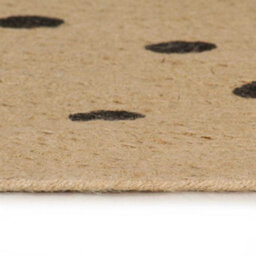 Berkfield Modern Handmade Rug Jute With Print Polka Dot 90 Cm - thumbnail 3