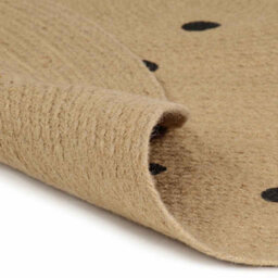 Berkfield Modern Handmade Rug Jute With Print Polka Dot 90 Cm - thumbnail 1