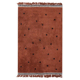 Beliani Kids Rug Laza Brown 140 X 200 Cm Cotton