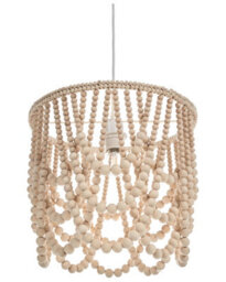 Wyld And Coco Lumiboho Handmade Rubberwood Bead Chandelier Pendant Light, Brown, W36 X D36 X H120Cm - thumbnail 3