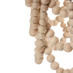 Wyld And Coco Lumiboho Handmade Rubberwood Bead Chandelier Pendant Light, Brown, W36 X D36 X H120Cm - thumbnail 6
