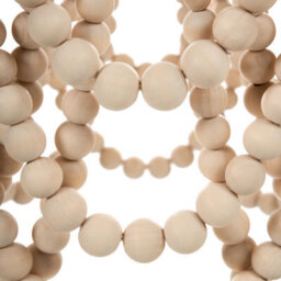 Wyld And Coco Lumiboho Handmade Rubberwood Bead Chandelier Pendant Light, Brown, W36 X D36 X H120Cm - thumbnail 8