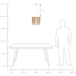 Wyld And Coco Lumiboho Handmade Rubberwood Bead Chandelier Pendant Light, Brown, W36 X D36 X H120Cm - thumbnail 9