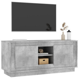Berkfield Tv Cabinet Concrete Grey 102X35X45 Cm Engineered Wood - thumbnail 4