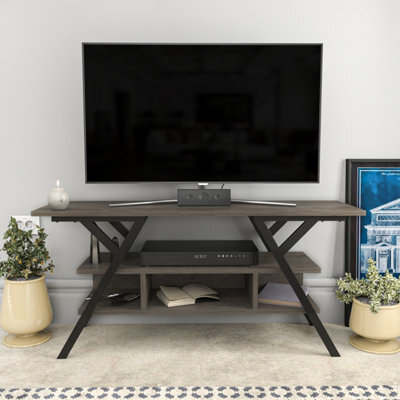 Decorotika Minerva Tv Stand Tv Unit For Tv's Up To 55 Inch Black Wenge - image 1