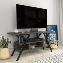 Decorotika Minerva Tv Stand Tv Unit For Tv's Up To 55 Inch Black Wenge - thumbnail 3