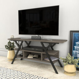 Decorotika Minerva Tv Stand Tv Unit For Tv's Up To 55 Inch Black Wenge - thumbnail 2