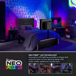 X Rocker Oracle Double Led Tv Gaming Bed With Mattress - Black Rgb - thumbnail 7
