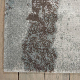 Grey Luxurious Modern Easy To Clean Viscose Wool Rug For Living Room, Bedroom - 168Cm X 244Cm - thumbnail 3
