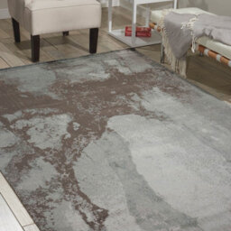Grey Luxurious Modern Easy To Clean Viscose Wool Rug For Living Room, Bedroom - 168Cm X 244Cm - thumbnail 2