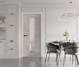 "Xl Joinery Internal Laminate White Grey Palermo With Clear Glass Door - 1981 X 610 X 35mm (24"")" - thumbnail 3