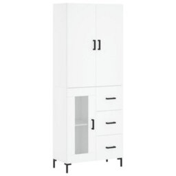 Berkfield Highboard White 69.5X34X180 Cm Engineered Wood - thumbnail 2