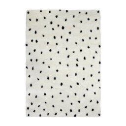 Melrose Spotty Black White Shaggy High Pile Medium Area Indoor Rug 120/170Cm - thumbnail 5