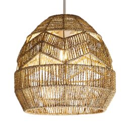 Inlight Rhea Natural Rattan Round Lamp Shade (D)30Cm - thumbnail 4