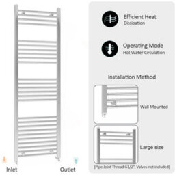 ARKO BATHROOM Arko Towel Radiator, Heated Towel Rails,wall Mounted Ladder Radiators  500X1600mm,chrome - thumbnail 4