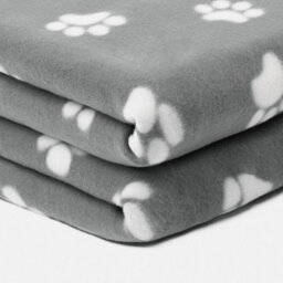 OHS Pet Dog Blanket Throw Soft Crate Paw Puppy Animal Mat, Charcoal - 120 X 150Cm - thumbnail 2