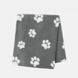 OHS Pet Dog Blanket Throw Soft Crate Paw Puppy Animal Mat, Charcoal - 120 X 150Cm - thumbnail 4