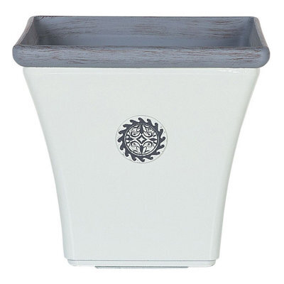 Beliani Plant Pot Elateia 32 Cm White - image 1