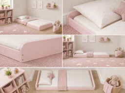 Strictly Beds and Bunks Leon Pink Montessori Solid Pine Low Floor Bed, 3Ft Single - thumbnail 7