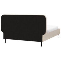 Beliani Bed Velvet Brin 140 X 200 Cm (Eu Double) Taupe - thumbnail 6