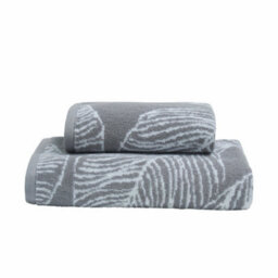 Fusion Matteo Luxury 100% Cotton Leaf Motif Jacquard Towel - thumbnail 2