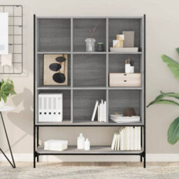 Berkfield Bookcase Grey Sonoma 102X30X141.5 Cm Engineered Wood - thumbnail 3